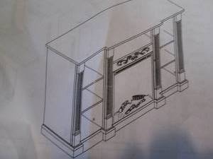 Bookshelf Fireplace Cabinet only- n...