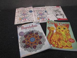 5 Adult Coloring Books Z3...
