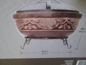 Clay Fire Pit 20x22.5 inches open b...
