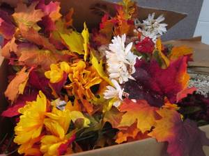 Box of Fall Colored Artificial Flow...