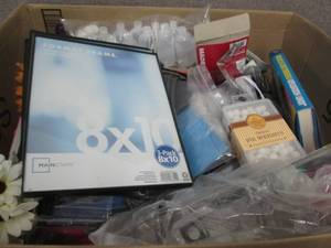 Box  of Misc New including picture ...