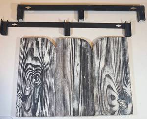 9 Kenley 3-piece corner shelf Black and white with brackets - no screws