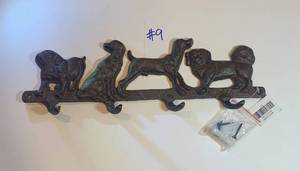 Beautiful 12 Coat Rack 4-Hooks Cast iron