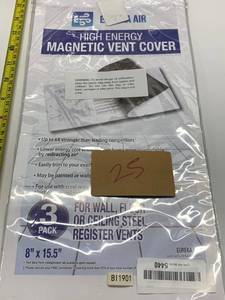 High energy magnetic vent cover 8x15.5