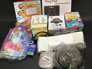 Lot Of Games and Childrens Toys Dinosaur Puzles, Ski Goggles, Fischer Price Babys First Blocks and More