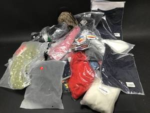 Huge Mixed Lot Of Clothing, Mens and Womens Hats, Shirts, Womens Accessorie Bag, Iron On Patches And MORE