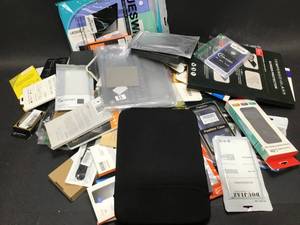 Huge Mixed Lot Of Cellphone Cases, Screen Protectors, Laptop Bags and MORE
