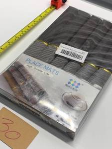 6-Pack 12 Place Mats for diner table - New 12 - Dark Tan PVC  Poly