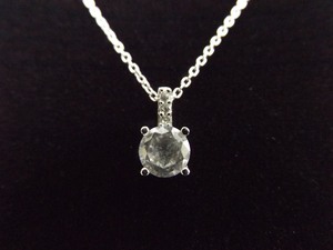 .925 Sterling Silver Crystal Pendant Necklace