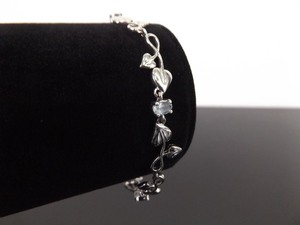 .925 Sterling Silver Sapphire and Topaz Vine Bracelet