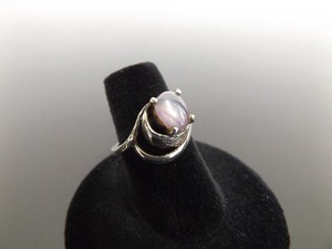 .925 Sterling Silver Gothic Red Chrysoberyl Ring Size 5.5