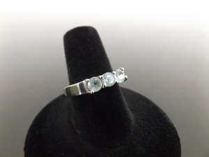 .925 Sterling Silver Faceted Topaz Ring Size 7