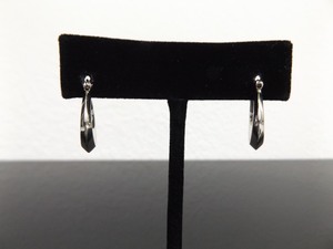 .925 Sterling Silver Hoop Latch Back Earrings