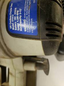 lot 8 image: Westward Cordless Skill Saw