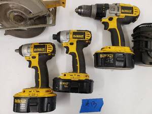 lot 13 image: DeWalt Cordless Tools