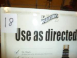 Dr Mc Gillicuddys Tin Sign
