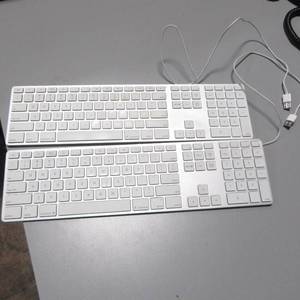 lot 7 image: Lot of 2 Apple Keyboards wfull number pad