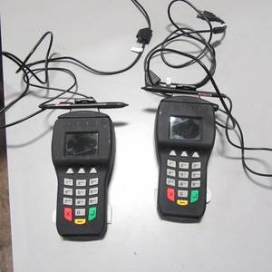 lot 53 image: Lot of 2 Magtek Credit Card machines with cables