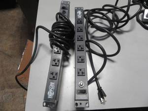 lot 66 image: Lot of 2 Rackmountable Tripplite power strips
