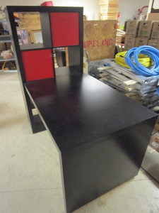 lot 706 image: DESK AND DRAWER AND SHELF SYSTEM