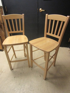 lot 709 image: SOLID WOOD STOOLS