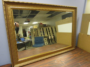 lot 731 image: WALL MIRROR IN ORNATE FRAME