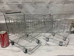 lot 10 image: Miniature Grocery Carts (lot of 2)