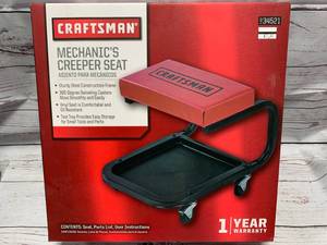 lot 21 image: New Craftsman Mechanics Creeper Seat $72 retail