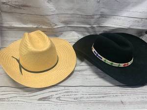 lot 64 image: Lot of 2 Beautiful Womens Cowgirl Hats