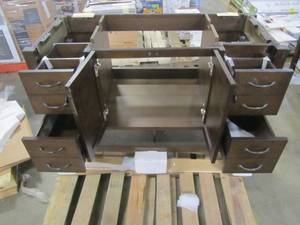 lot 21 image: allen  roth Kingscote Espresso Single Sink Vanity - Cabinet Only - WSL48RVE