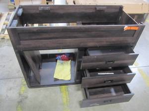 lot 42 image: Whalen Furniture 48 Morriston Distressed Java Single Sink Vanity - Cabinet Only - WSL48BHV