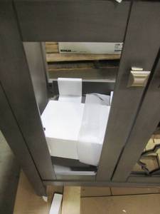 lot 63 image: allen  roth 36 in. Everdene Grey Single Sink Vanity - Cabinet Only - WSLW36LGV