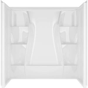 lot 274 image: Delta Classic 400 32 x 60 x 60 3-Piece Direct-to-Stud Tub Surround in High Gloss White 40044
