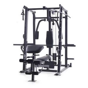 lot 280 image: Weider Pro 8500 Smith Cage Gym - Missing 1 Box (not sure what parts are missing)