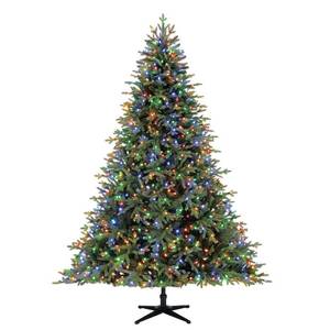 lot 282 image: Home Accents Holiday 7.5 ft. Pre-Lit LED Spruce Artificial Christmas Tree with 900 Color-Changing Lights - Lights dont work