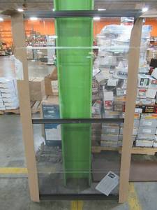 lot 200 image: Larson L201 Brown Frame Storm Window With Screen.  34 X 60