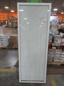 lot 202 image: ODL Door Window Insert With Internal Cordless Mini Blinds, Approximate 24 12 X 66 Tall