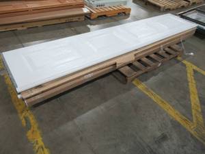 lot 215 image: 4 Clopay Value Series HDB 9 ft. x 7 ft. Non-Insulated Garage Door Panels - Hardware, Springs and Rails Not Included - Panels Only.