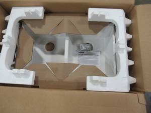 lot 236 image: BLANCO PRECIS Undermount Granite Composite 29.75 in. 5050 Double Bowl Kitchen Sink in White - Cracked Back Top