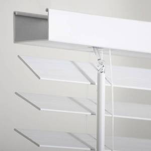 lot 139 image: Home Decorators Collection White 2 in. Faux Wood Blind - 23 in. W x 48 in. L (Actual Size 22.5 in. W x 48 in. L) 10793478079186