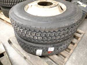 lot 3 image: (2) Goodyear Retread Tires