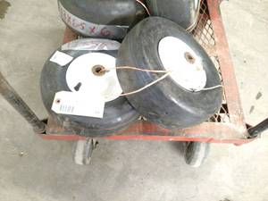 lot 24 image: (2) Hoosier Wheel Flat Free 13x5.00...