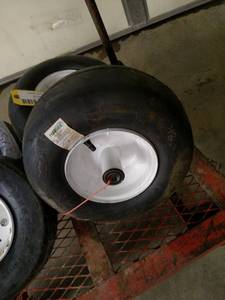 lot 25 image: (2) Hoosier Wheel CST 13x6.50-6 Tir...