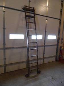 lot 40 image: Antique Library Ladder
