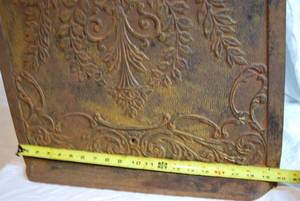 lot 13 image: Antique ornate cast iron stove door