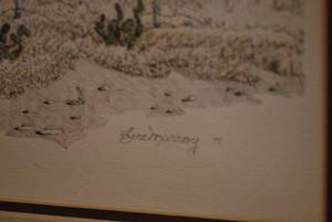 lot 14 image: Signed 1977 numbered frmed litho