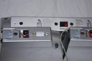 lot 8 image: Panasonic SB-FS670 3pc surround speakers