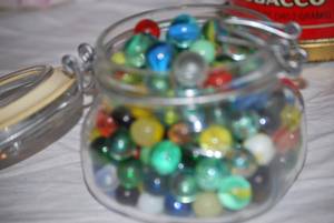 lot 70 image: Canning jar full of Marble