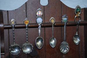 lot 60 image: Collectors Spoons with wooden display #2