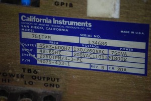 lot 15 image: Invertron 751TPM AC Power Source